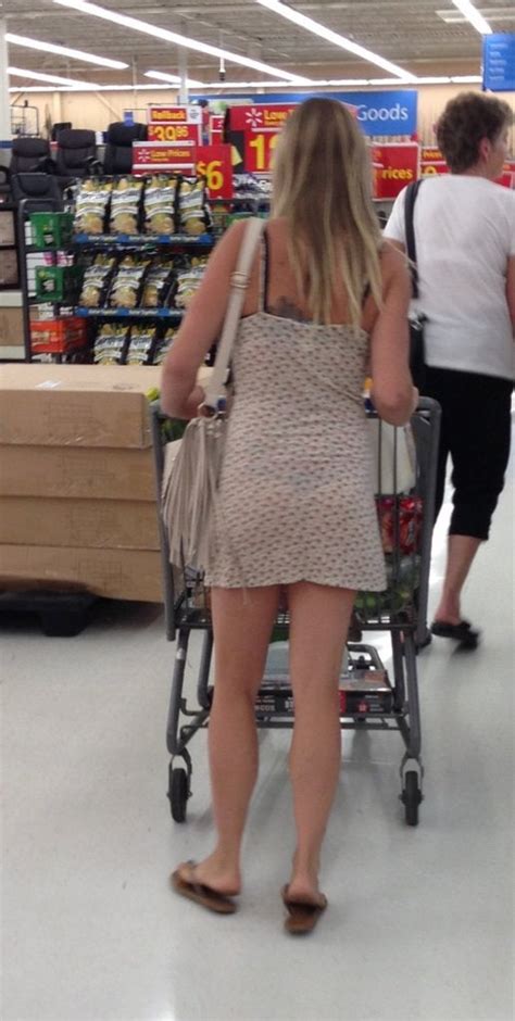 The jean skirt has to have some benefits for a man. . Walmart upskirt